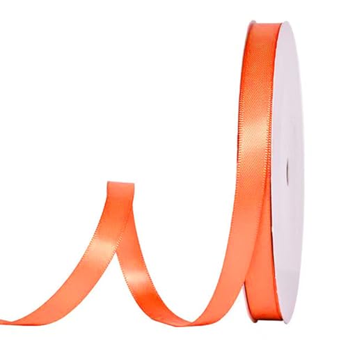 91 m Satinband Orange, 10 mm Doppelseitig Schleifenband Geschenkband Dekoband Seidenband Doppelsatinband Satin Ribbon für Hochzeit Geburtstag Party Dekoration, Geschenkverpackung, Basteln 91 m Satinband Orange, 10 mm Doppelseitig Schleifenband Geschenkband Dekoband Seidenband Doppelsatinband Satin Ribbon für Hochzeit Geburtstag Party Dekoration, Geschenkverpackung, Basteln von Qikaara