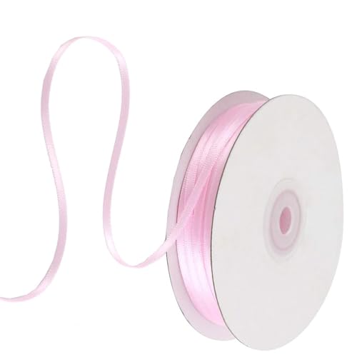 91 m Satinband Rosa, 3 mm Doppelseitig Schleifenband Geschenkband Dekoband Seidenband Doppelsatinband Satin Ribbon für Hochzeit Geburtstag Party Dekoration, Geschenkverpackung, Basteln 91 m Satinband Rosa, 3 mm Doppelseitig Schleifenband Geschenkband Dekoband Seidenband Doppelsatinband Satin Ribbon für Hochzeit Geburtstag Party Dekoration, Geschenkverpackung, Basteln von Qikaara
