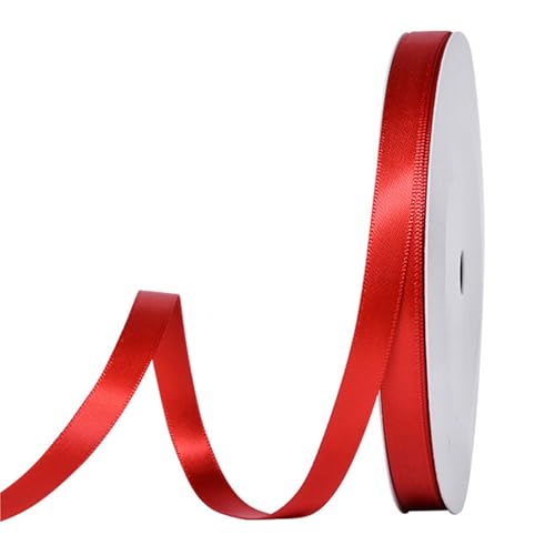 91 m Satinband Rot, 10 mm Doppelseitig Schleifenband Geschenkband Dekoband Seidenband Doppelsatinband Satin Ribbon für Hochzeit Geburtstag Party Dekoration, Geschenkverpackung, Basteln 91 m Satinband Rot, 10 mm Doppelseitig Schleifenband Geschenkband Dekoband Seidenband Doppelsatinband Satin Ribbon für Hochzeit Geburtstag Party Dekoration, Geschenkverpackung, Basteln von Qikaara