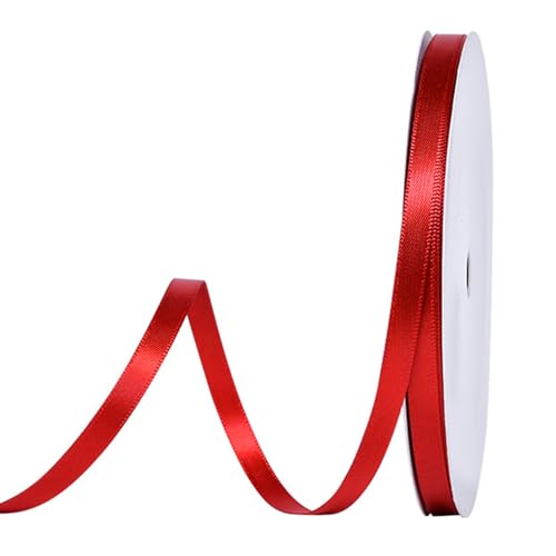91 m Satinband Rot, 6 mm Doppelseitig Schleifenband Geschenkband Dekoband Seidenband Doppelsatinband Satin Ribbon für Hochzeit Geburtstag Party Dekoration, Geschenkverpackung, Basteln 91 m Satinband Rot, 6 mm Doppelseitig Schleifenband Geschenkband Dekoband Seidenband Doppelsatinband Satin Ribbon für Hochzeit Geburtstag Party Dekoration, Geschenkverpackung, Basteln von Qikaara