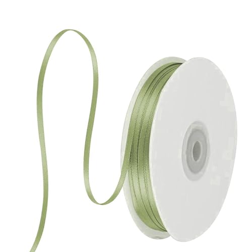 91 m Satinband Salbei Grün, 3 mm Doppelseitig Schleifenband Geschenkband Dekoband Seidenband Doppelsatinband Satin Ribbon für Hochzeit Geburtstag Party Dekoration, Geschenkverpackung, Basteln 91 m Satinband Salbei Grün, 3 mm Doppelseitig Schleifenband Geschenkband Dekoband Seidenband Doppelsatinband Satin Ribbon für Hochzeit Geburtstag Party Dekoration, Geschenkverpackung, Basteln von Qikaara