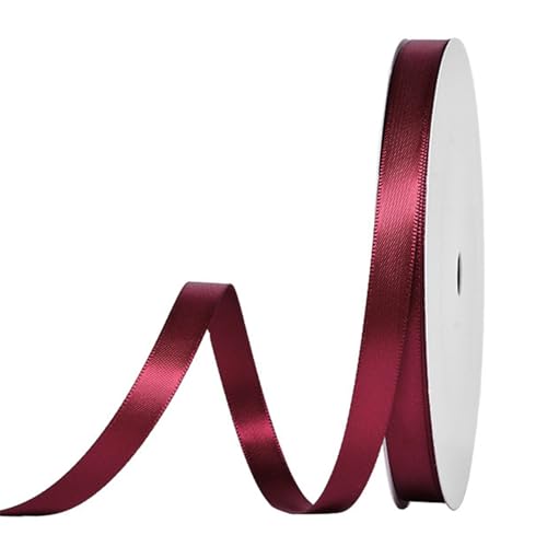 91 m Satinband Weinrot, 10 mm Doppelseitig Schleifenband Geschenkband Dekoband Seidenband Doppelsatinband Satin Ribbon für Hochzeit Geburtstag Party Dekoration, Geschenkverpackung, Basteln 91 m Satinband Weinrot, 10 mm Doppelseitig Schleifenband Geschenkband Dekoband Seidenband Doppelsatinband Satin Ribbon für Hochzeit Geburtstag Party Dekoration, Geschenkverpackung, Basteln von Qikaara
