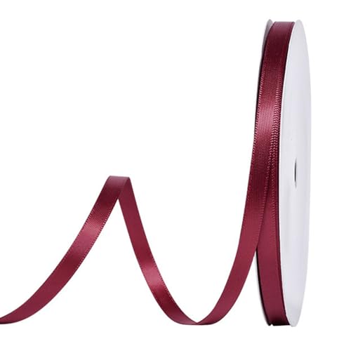 91 m Satinband Weinrot, 6 mm Doppelseitig Schleifenband Geschenkband Dekoband Seidenband Doppelsatinband Satin Ribbon für Hochzeit Geburtstag Party Dekoration, Geschenkverpackung, Basteln 91 m Satinband Weinrot, 6 mm Doppelseitig Schleifenband Geschenkband Dekoband Seidenband Doppelsatinband Satin Ribbon für Hochzeit Geburtstag Party Dekoration, Geschenkverpackung, Basteln von Qikaara