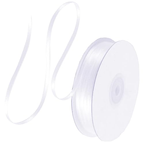 91 m Satinband Weiß, 3 mm Doppelseitig Schleifenband Geschenkband Dekoband Seidenband Doppelsatinband Satin Ribbon für Hochzeit Geburtstag Party Dekoration, Geschenkverpackung, Basteln 91 m Satinband Weiß, 3 mm Doppelseitig Schleifenband Geschenkband Dekoband Seidenband Doppelsatinband Satin Ribbon für Hochzeit Geburtstag Party Dekoration, Geschenkverpackung, Basteln von Qikaara