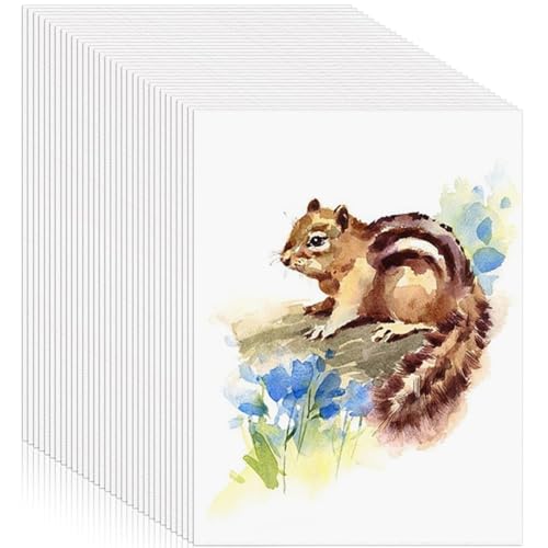 Aquarellpapier A4, 30 Blatt Aquarell Papier 300g/m², Aquarellblock, Wasserfarben Papier, Weiß Zeichenpapier für Studenten, Anfänger, Zeichenpapier zum Aquarell– Watercolor Paper (21 x 29.7 cm) von Qikaara