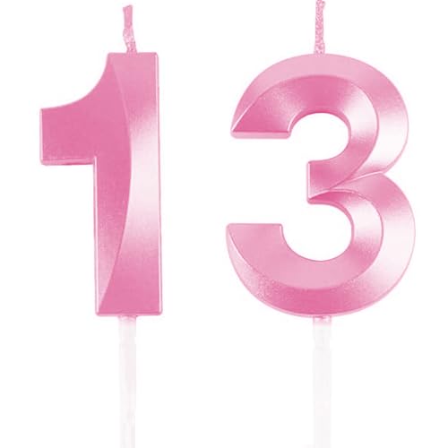 Geburtstagskerzen Zahlen 13/31, Rosa Geburtstag Kerzen, Zahlenförmige Kerze, 3D Tortendeko, kuchen Dekoration für Geburtstag Party, Hochzeiten, Firmenfeiern, Jubiläen, Birthday Candle Number 13/31 Geburtstagskerzen Zahlen 13/31, Rosa Geburtstag Kerzen, Zahlenförmige Kerze, 3D Tortendeko, kuchen Dekoration für Geburtstag Party, Hochzeiten, Firmenfeiern, Jubiläen, Birthday Candle Number 13/31 von Qikaara
