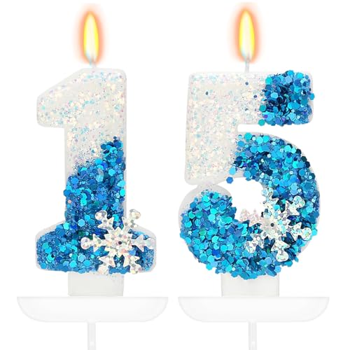 Schneeflocke Geburtstag Kerze 15, Blau Weiss Geburtstagskerzen, Schnee-thema 3D kerzen, Kerze geburtstag mädchen, torten kerze, Birthday Candle für Geburtstag Party, Hochzeiten, Firmenfeiern, Jubiläen Schneeflocke Geburtstag Kerze 15, Blau Weiss Geburtstagskerzen, Schnee-thema 3D kerzen, Kerze geburtstag mädchen, torten kerze, Birthday Candle für Geburtstag Party, Hochzeiten, Firmenfeiern, Jubiläen von Qikaara