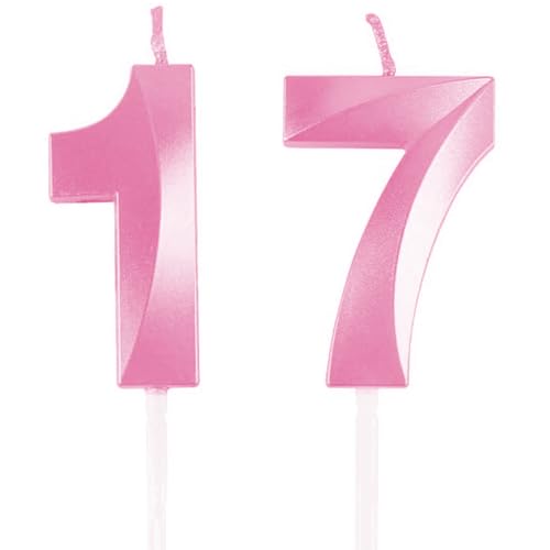 Geburtstagskerzen Zahlen 17/71, Rosa Geburtstag Kerzen, Zahlenförmige Kerze, 3D Tortendeko, kuchen Dekoration für Geburtstag Party, Hochzeiten, Firmenfeiern, Jubiläen, Birthday Candle Number 17/71 Geburtstagskerzen Zahlen 17/71, Rosa Geburtstag Kerzen, Zahlenförmige Kerze, 3D Tortendeko, kuchen Dekoration für Geburtstag Party, Hochzeiten, Firmenfeiern, Jubiläen, Birthday Candle Number 17/71 von Qikaara