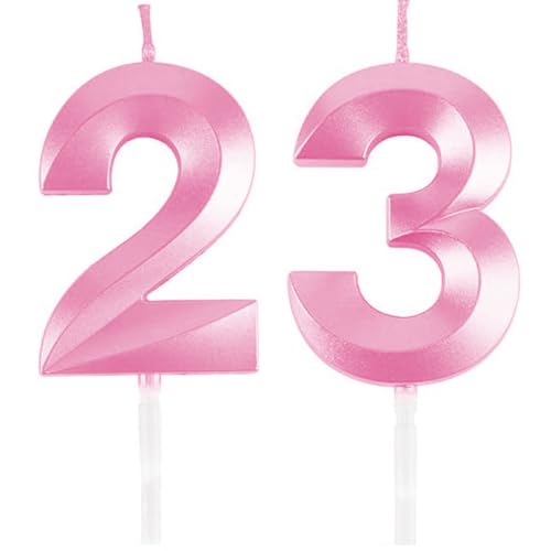 Geburtstagskerzen Zahlen 23/32, Rosa Geburtstag Kerzen, Zahlenförmige Kerze, 3D Tortendeko, kuchen Dekoration für Geburtstag Party, Hochzeiten, Firmenfeiern, Jubiläen, Birthday Candle Number 23/32 Geburtstagskerzen Zahlen 23/32, Rosa Geburtstag Kerzen, Zahlenförmige Kerze, 3D Tortendeko, kuchen Dekoration für Geburtstag Party, Hochzeiten, Firmenfeiern, Jubiläen, Birthday Candle Number 23/32 von Qikaara