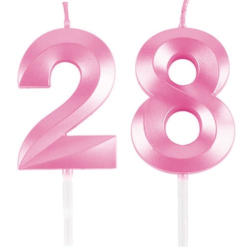 Geburtstagskerzen Zahlen 28/82, Rosa Geburtstag Kerzen, Zahlenförmige Kerze, 3D Tortendeko, kuchen Dekoration für Geburtstag Party, Hochzeiten, Firmenfeiern, Jubiläen, Birthday Candle Number 28/82 Geburtstagskerzen Zahlen 28/82, Rosa Geburtstag Kerzen, Zahlenförmige Kerze, 3D Tortendeko, kuchen Dekoration für Geburtstag Party, Hochzeiten, Firmenfeiern, Jubiläen, Birthday Candle Number 28/82 von Qikaara