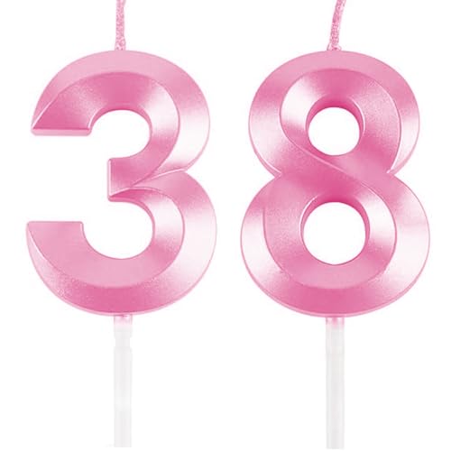 Geburtstagskerzen Zahlen 38/83, Rosa Geburtstag Kerzen, Zahlenförmige Kerze, 3D Tortendeko, kuchen Dekoration für Geburtstag Party, Hochzeiten, Firmenfeiern, Jubiläen, Birthday Candle Number 38/83 Geburtstagskerzen Zahlen 38/83, Rosa Geburtstag Kerzen, Zahlenförmige Kerze, 3D Tortendeko, kuchen Dekoration für Geburtstag Party, Hochzeiten, Firmenfeiern, Jubiläen, Birthday Candle Number 38/83 von Qikaara
