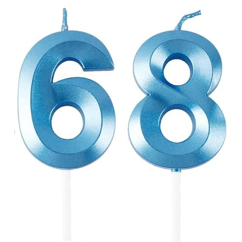 Geburtstagskerzen Zahlen 68/86, Blaue Geburtstag Kerzen, Zahlenförmige Kerze, 3D Tortendeko, kuchen Dekoration für Geburtstag Party, Hochzeiten, Firmenfeiern, Jubiläen, Birthday Candle Number 68/86 Geburtstagskerzen Zahlen 68/86, Blaue Geburtstag Kerzen, Zahlenförmige Kerze, 3D Tortendeko, kuchen Dekoration für Geburtstag Party, Hochzeiten, Firmenfeiern, Jubiläen, Birthday Candle Number 68/86 von Qikaara