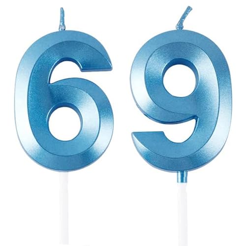 Geburtstagskerzen Zahlen 69/96, Blaue Geburtstag Kerzen, Zahlenförmige Kerze, 3D Tortendeko, kuchen Dekoration für Geburtstag Party, Hochzeiten, Firmenfeiern, Jubiläen, Birthday Candle Number 69/96 Geburtstagskerzen Zahlen 69/96, Blaue Geburtstag Kerzen, Zahlenförmige Kerze, 3D Tortendeko, kuchen Dekoration für Geburtstag Party, Hochzeiten, Firmenfeiern, Jubiläen, Birthday Candle Number 69/96 von Qikaara