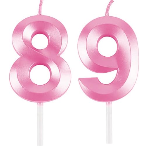 Geburtstagskerzen Zahlen 89/98, Rosa Geburtstag Kerzen, Zahlenförmige Kerze, 3D Tortendeko, kuchen Dekoration für Geburtstag Party, Hochzeiten, Firmenfeiern, Jubiläen, Birthday Candle Number 89/98 Geburtstagskerzen Zahlen 89/98, Rosa Geburtstag Kerzen, Zahlenförmige Kerze, 3D Tortendeko, kuchen Dekoration für Geburtstag Party, Hochzeiten, Firmenfeiern, Jubiläen, Birthday Candle Number 89/98 von Qikaara
