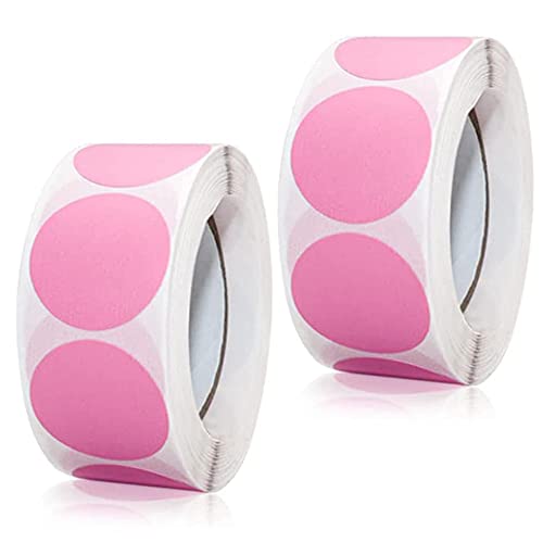 Markierungspunkte,1000 Stück Bunte Klebepunkte auf Rolle, Rosa Selbstklebende Aufkleber, Runde Aufkleber perfekt für Kennzeichnung im Büro, Sticker rund 25x25 mm Pink Markierungspunkte,1000 Stück Bunte Klebepunkte auf Rolle, Rosa Selbstklebende Aufkleber, Runde Aufkleber perfekt für Kennzeichnung im Büro, Sticker rund 25x25 mm Pink von Qikaara