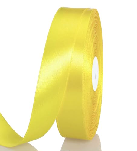 Satinband Gelb 15 mm Breit Schleifenband, 91 Meters Geschenkband Stoffband Satin Dekoband Seidenband zum Basteln, Geschenkverpackung, Kunsthandwerk, Geburtstag Hochzeit Taufe Weihnachten Dekoration Satinband Gelb 15 mm Breit Schleifenband, 91 Meters Geschenkband Stoffband Satin Dekoband Seidenband zum Basteln, Geschenkverpackung, Kunsthandwerk, Geburtstag Hochzeit Taufe Weihnachten Dekoration von Qikaara
