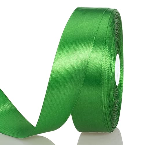 Satinband Grün 25 mm Breit Schleifenband, 91 Meters Geschenkband Stoffband Satin Dekoband Seidenband zum Basteln, Geschenkverpackung, Kunsthandwerk, Geburtstag Hochzeit Taufe Weihnachten Dekoration Satinband Grün 25 mm Breit Schleifenband, 91 Meters Geschenkband Stoffband Satin Dekoband Seidenband zum Basteln, Geschenkverpackung, Kunsthandwerk, Geburtstag Hochzeit Taufe Weihnachten Dekoration von Qikaara
