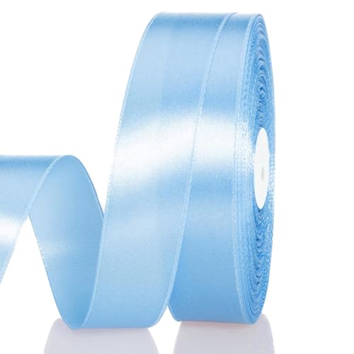 Satinband Hellblau 20 mm Breit Schleifenband, 91 m Geschenkband Stoffband Satin Dekoband Seidenband zum Basteln, Geschenkverpackung, Kunsthandwerk, Geburtstag Hochzeit Taufe Weihnachten Dekoration Satinband Hellblau 20 mm Breit Schleifenband, 91 m Geschenkband Stoffband Satin Dekoband Seidenband zum Basteln, Geschenkverpackung, Kunsthandwerk, Geburtstag Hochzeit Taufe Weihnachten Dekoration von Qikaara