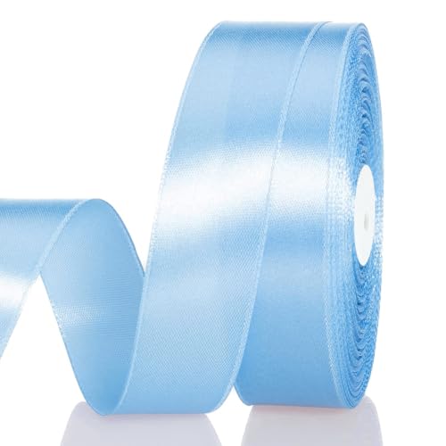 Satinband Hellblau 25 mm Breit Schleifenband, 91 m Geschenkband Stoffband Satin Dekoband Seidenband zum Basteln, Geschenkverpackung, Kunsthandwerk, Geburtstag Hochzeit Taufe Weihnachten Dekoration Satinband Hellblau 25 mm Breit Schleifenband, 91 m Geschenkband Stoffband Satin Dekoband Seidenband zum Basteln, Geschenkverpackung, Kunsthandwerk, Geburtstag Hochzeit Taufe Weihnachten Dekoration von Qikaara