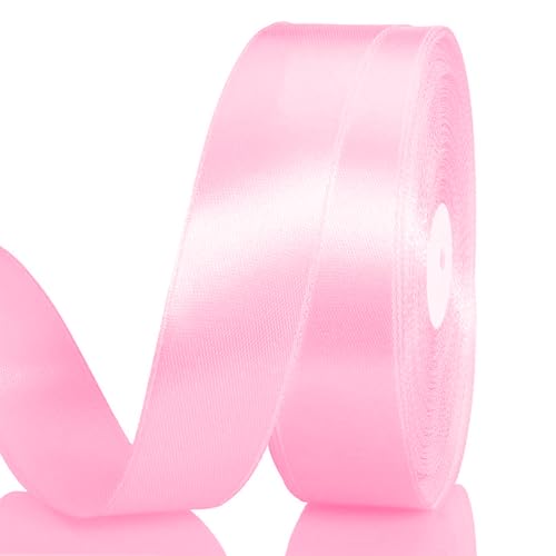 Satinband Rosa 25 mm Breit Schleifenband, 91 Meters Geschenkband Stoffband Satin Dekoband Seidenband zum Basteln, Geschenkverpackung, Kunsthandwerk, Geburtstag Hochzeit Taufe Weihnachten Dekoration Satinband Rosa 25 mm Breit Schleifenband, 91 Meters Geschenkband Stoffband Satin Dekoband Seidenband zum Basteln, Geschenkverpackung, Kunsthandwerk, Geburtstag Hochzeit Taufe Weihnachten Dekoration von Qikaara