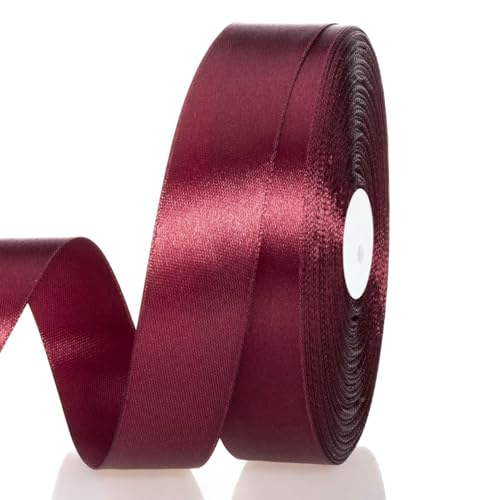 Satinband Weinrot 20 mm Breit Schleifenband, 91 m Geschenkband Stoffband Satin Dekoband Seidenband zum Basteln, Geschenkverpackung, Kunsthandwerk, Geburtstag Hochzeit Taufe Weihnachten Dekoration Satinband Weinrot 20 mm Breit Schleifenband, 91 m Geschenkband Stoffband Satin Dekoband Seidenband zum Basteln, Geschenkverpackung, Kunsthandwerk, Geburtstag Hochzeit Taufe Weihnachten Dekoration von Qikaara
