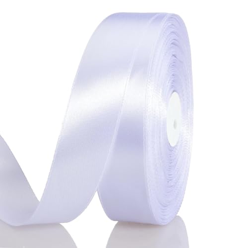 Satinband Weiß 20 mm Breit Schleifenband, 91 Meters Geschenkband Stoffband Satin Dekoband Seidenband zum Basteln, Geschenkverpackung, Kunsthandwerk, Geburtstag Hochzeit Taufe Weihnachten Dekoration Satinband Weiß 20 mm Breit Schleifenband, 91 Meters Geschenkband Stoffband Satin Dekoband Seidenband zum Basteln, Geschenkverpackung, Kunsthandwerk, Geburtstag Hochzeit Taufe Weihnachten Dekoration von Qikaara