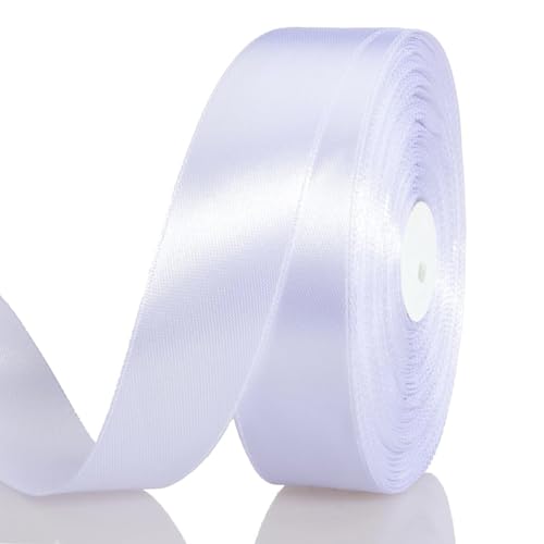 Satinband Weiß 25 mm Breit Schleifenband, 91 Meters Geschenkband Stoffband Satin Dekoband Seidenband zum Basteln, Geschenkverpackung, Kunsthandwerk, Geburtstag Hochzeit Taufe Weihnachten Dekoration Satinband Weiß 25 mm Breit Schleifenband, 91 Meters Geschenkband Stoffband Satin Dekoband Seidenband zum Basteln, Geschenkverpackung, Kunsthandwerk, Geburtstag Hochzeit Taufe Weihnachten Dekoration von Qikaara