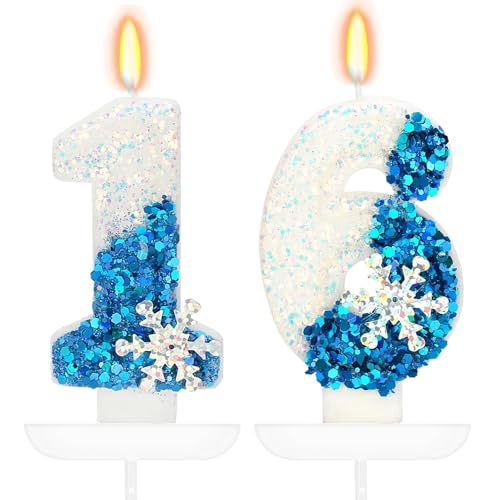 Schneeflocke Geburtstag Kerze 16, Blau Weiss Geburtstagskerzen, Schnee-thema 3D kerzen, Kerze geburtstag mädchen, torten kerze, Birthday Candle für Geburtstag Party, Hochzeiten, Firmenfeiern, Jubiläen Schneeflocke Geburtstag Kerze 16, Blau Weiss Geburtstagskerzen, Schnee-thema 3D kerzen, Kerze geburtstag mädchen, torten kerze, Birthday Candle für Geburtstag Party, Hochzeiten, Firmenfeiern, Jubiläen von Qikaara