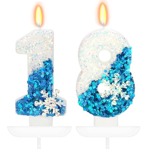Schneeflocke Geburtstag Kerze 18, Blau Weiss Geburtstagskerzen, Schnee-thema 3D kerzen, Kerze geburtstag mädchen, torten kerze, Birthday Candle für Geburtstag Party, Hochzeiten, Firmenfeiern, Jubiläen Schneeflocke Geburtstag Kerze 18, Blau Weiss Geburtstagskerzen, Schnee-thema 3D kerzen, Kerze geburtstag mädchen, torten kerze, Birthday Candle für Geburtstag Party, Hochzeiten, Firmenfeiern, Jubiläen von Qikaara