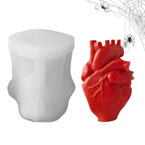 3D Menschliches Herz Schokoladenform | Anatomisch Korrekte Herzform Für Beton Und Gips,Einfache Entformung Bastelhilfe Für Muffin Cupcake Dessert Seife Zement Harz Backformen Modelliermasse von Qikam