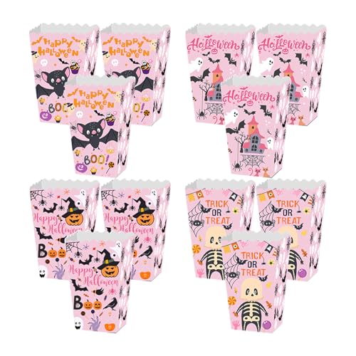 Qikam Halloween Popcorn-Boxen - 12 Stück Party Mitgebsel Popcorn -Boxen | Behälter für Süßigkeiten und e bei Halloween-Events und Partys Qikam Halloween Popcorn-Boxen - 12 Stück Party Mitgebsel Popcorn -Boxen | Behälter für Süßigkeiten und e bei Halloween-Events und Partys von Qikam