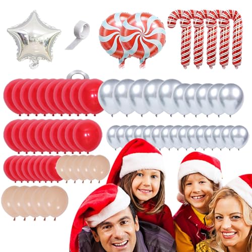 Qikam Weihnachtsballons | Weihnachts-Aufblasset - Tragbares Weihnachts-Latexballon-Werkzeugset für Einkaufszentren, Innenhöfe, von Qikam
