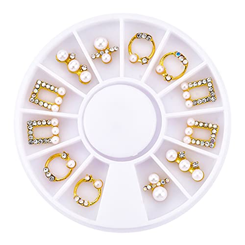 Gemischte Nagelkunst-Strasssteine und Nagel-Nieten, 3D-Diamanten, Kristalle, Perlen, glänzend, für Nagelkunst, Basteln, Mix-Form-Zubehör von Qilmal