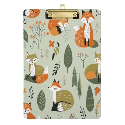 Qilmy Niedliche Fuchs-Klemmbretter, modisches Design, flaches Profil, Standard-A4, Briefgröße für Schule, Arbeit, Malerei, 748 Qilmy Niedliche Fuchs-Klemmbretter, modisches Design, flaches Profil, Standard-A4, Briefgröße für Schule, Arbeit, Malerei, 748 von Qilmy