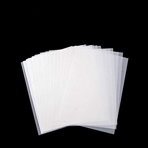 200pcs Transparentpapier A4 Pauspapier Architektenpapier Pergamentpapier Skizzenpapier Tracing Paper Bastelpapier bedruckbar Klar Malpapier Weiß Pergaminpapier für Zeichnen Basteln (210x297mm) von QincLing