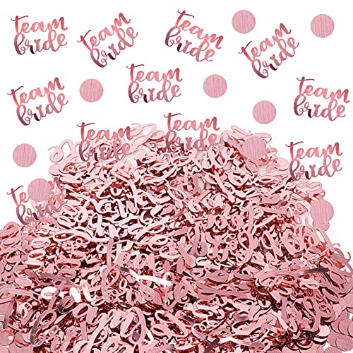 Rosegold Team Braut Konfetti Hochzeit Glitzer Konfetti Tischdeko Streudeko Tischkonfetti Papierherzen 45G für Hochzeit Feier Deko Geschenkbox jga deko Frauen Party Dekoration Hochzeitsdeko von QincLing