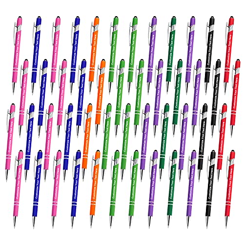 Qingxily Personalisiert Kugelschreiber mit Gravur Hochwertig Personalisierter Metall Stylus Stift Soft-Touch-Kugelschreiber mit Namen Für Mädchen Männer Vielschreiber Schule Büro-48 Stück Qingxily Personalisiert Kugelschreiber mit Gravur Hochwertig Personalisierter Metall Stylus Stift Soft-Touch-Kugelschreiber mit Namen Für Mädchen Männer Vielschreiber Schule Büro-48 Stück von Qingxily