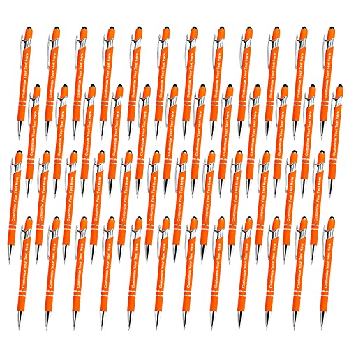 Qingxily Personalisiert Kugelschreiber mit Gravur Hochwertig Personalisierter Metall Stylus Stift Soft-Touch-Kugelschreiber mit Namen Für Mädchen Männer Vielschreiber Schule Büro-48 Stück Qingxily Personalisiert Kugelschreiber mit Gravur Hochwertig Personalisierter Metall Stylus Stift Soft-Touch-Kugelschreiber mit Namen Für Mädchen Männer Vielschreiber Schule Büro-48 Stück von Qingxily