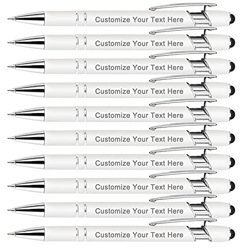 Qingxily Personalisiert Kugelschreiber mit Gravur Hochwertig Personalisierter Metall Stylus Stift Soft-Touch-Kugelschreiber mit Namen Für Mädchen Männer Vielschreiber Schule Büro-96 Stück von Qingxily