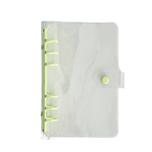 Qinlenyan A7-Ringbuch, glitzernd, PVC, wasserdicht, weiches Cover, A7/A6, Ordner, A6, weiches Notizbuch, transparente Hülle, Bürobedarf, Grün Qinlenyan A7-Ringbuch, glitzernd, PVC, wasserdicht, weiches Cover, A7/A6, Ordner, A6, weiches Notizbuch, transparente Hülle, Bürobedarf, Grün von Qinlenyan