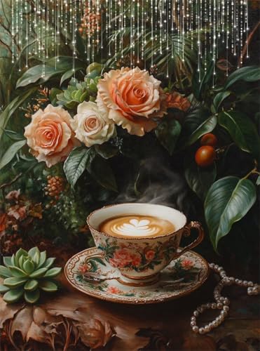 5D Diamond Painting Blume Diamant Painting Bilder Tasse DIY Runden Full Drill Diamant Stickerei Malerei Kits, Mosaikherstellung Basteln Mädchen Geschenk Set für Kinder Haus Wanddeko 50x70 cm Q4-166 5D Diamond Painting Blume Diamant Painting Bilder Tasse DIY Runden Full Drill Diamant Stickerei Malerei Kits, Mosaikherstellung Basteln Mädchen Geschenk Set für Kinder Haus Wanddeko 50x70 cm Q4-166 von Qinqhuag