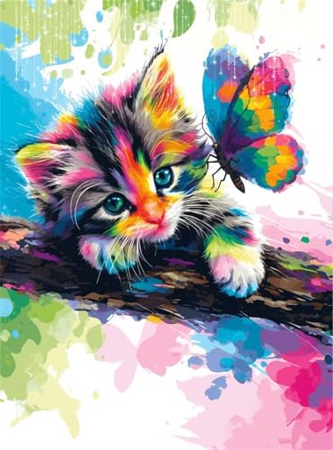 5D Diamond Painting Bunt Diamant Painting Bilder Tier DIY Runden Full Drill Diamant Malerei Cross Stickerei Malerei Kits, Mosaik Basteln Mädchen Geschenk Set für Kinder Haus Wanddeko 50x70 cm Q4-54 5D Diamond Painting Bunt Diamant Painting Bilder Tier DIY Runden Full Drill Diamant Malerei Cross Stickerei Malerei Kits, Mosaik Basteln Mädchen Geschenk Set für Kinder Haus Wanddeko 50x70 cm Q4-54 von Qinqhuag