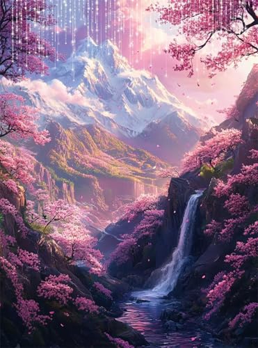 5D Diamond Painting Kirschblüten Diamant Painting Bilder Baum DIY Runden Full Drill Diamant Stickerei Malerei Kits, Mosaikherstellung Basteln Mädchen Geschenk Set für Haus Wanddeko 50x70 cm Q4-134 5D Diamond Painting Kirschblüten Diamant Painting Bilder Baum DIY Runden Full Drill Diamant Stickerei Malerei Kits, Mosaikherstellung Basteln Mädchen Geschenk Set für Haus Wanddeko 50x70 cm Q4-134 von Qinqhuag