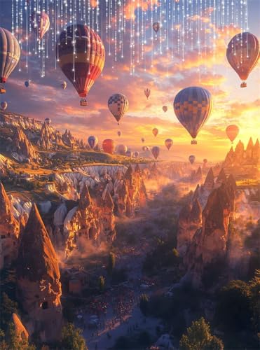 5D Diamond Painting Landschaft Diamant Painting Bilder Ballon DIY Eckige Full Drill Diamant Stickerei Malerei Kits, Mosaikherstellung Basteln Mädchen Geschenk Set für Haus Wanddeko 50x70 cm Q4-96 5D Diamond Painting Landschaft Diamant Painting Bilder Ballon DIY Eckige Full Drill Diamant Stickerei Malerei Kits, Mosaikherstellung Basteln Mädchen Geschenk Set für Haus Wanddeko 50x70 cm Q4-96 von Qinqhuag