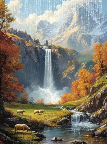 5D Diamond Painting Landschaft Diamant Painting Bilder Fallen DIY Runden Full Drill Diamant Stickerei Malerei Kits, Mosaikherstellung Basteln Mädchen Geschenk Set für Haus Wanddeko 50x70 cm Q4-146 5D Diamond Painting Landschaft Diamant Painting Bilder Fallen DIY Runden Full Drill Diamant Stickerei Malerei Kits, Mosaikherstellung Basteln Mädchen Geschenk Set für Haus Wanddeko 50x70 cm Q4-146 von Qinqhuag