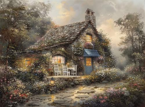 5D Diamond Painting Landschaft Diamant Painting Bilder Kabine DIY Runden Full Drill Diamant Stickerei Malerei Kits, Mosaik Basteln Mädchen Geschenk Set für Kinder Haus Wanddeko 40x50 cm Q4-1138 5D Diamond Painting Landschaft Diamant Painting Bilder Kabine DIY Runden Full Drill Diamant Stickerei Malerei Kits, Mosaik Basteln Mädchen Geschenk Set für Kinder Haus Wanddeko 40x50 cm Q4-1138 von Qinqhuag