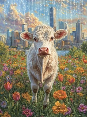 5D Diamond Painting Landschaft Diamant Painting Bilder Kuh DIY Runden Full Drill Diamant Stickerei Malerei Kits, Mosaikherstellung Basteln Mädchen Geschenk Set für Kinder Haus Wanddeko 50x70 cm Q4-178 5D Diamond Painting Landschaft Diamant Painting Bilder Kuh DIY Runden Full Drill Diamant Stickerei Malerei Kits, Mosaikherstellung Basteln Mädchen Geschenk Set für Kinder Haus Wanddeko 50x70 cm Q4-178 von Qinqhuag