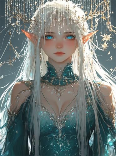 5D Diamond Painting Mädchen Diamant Painting Bilder Elf DIY Eckige Full Drill Diamant Stickerei Malerei Kits, Mosaikherstellung Basteln Mädchen Geschenk Set für Kinder Haus Wanddeko 50x70 cm Q4-80 5D Diamond Painting Mädchen Diamant Painting Bilder Elf DIY Eckige Full Drill Diamant Stickerei Malerei Kits, Mosaikherstellung Basteln Mädchen Geschenk Set für Kinder Haus Wanddeko 50x70 cm Q4-80 von Qinqhuag
