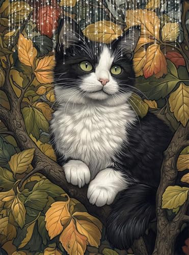5D Diamond Painting Tier Diamant Painting Bilder Katze DIY Eckige Full Drill Diamant Stickerei Malerei Kits, Mosaikherstellung Basteln Mädchen Geschenk Set für Kinder Haus Wanddeko 50x70 cm Q4-88 5D Diamond Painting Tier Diamant Painting Bilder Katze DIY Eckige Full Drill Diamant Stickerei Malerei Kits, Mosaikherstellung Basteln Mädchen Geschenk Set für Kinder Haus Wanddeko 50x70 cm Q4-88 von Qinqhuag