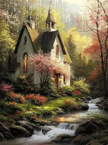 5D Diamond Painting Wald Diamant Painting Bilder Fluss DIY Runden Full Drill Diamant Stickerei Malerei Kits, Mosaikherstellung Basteln Mädchen Geschenk Set für Kinder Haus Wanddeko 50x70 cm Q4-38 5D Diamond Painting Wald Diamant Painting Bilder Fluss DIY Runden Full Drill Diamant Stickerei Malerei Kits, Mosaikherstellung Basteln Mädchen Geschenk Set für Kinder Haus Wanddeko 50x70 cm Q4-38 von Qinqhuag